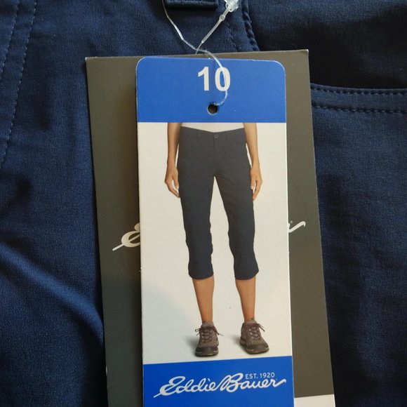 NWT Eddie Bauer Women Rainier Capris UPF 50 Performance Pants - Picture 2 of 7